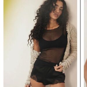 NEW FREE PEOPLE ON THE DOT BABY TEE